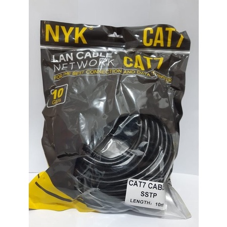 KABEL LAN Cat 7 NYK 10 Meter gold plated original Cable lan cat7 10m