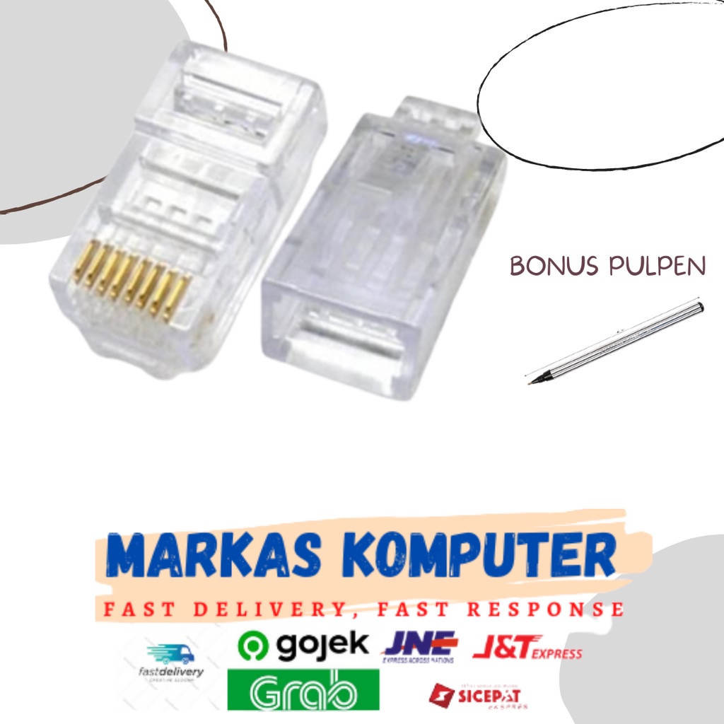 KONEKTOR RJ 45 ISI 100 Pcs / RG 45 isi 100