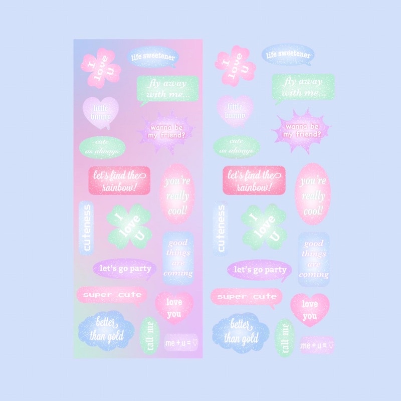 

[pearlyblossom] lovely text vol.2 deco sticker