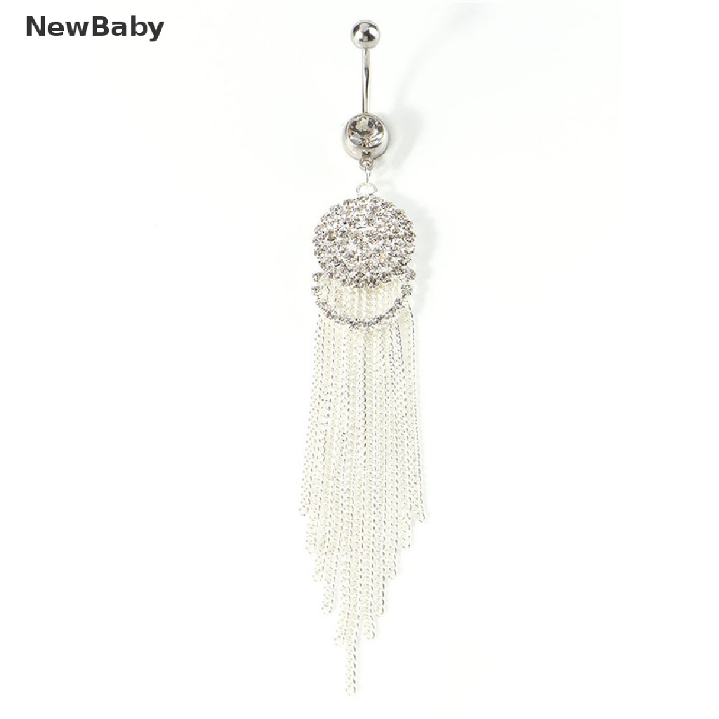 Anting Tindik Perutpusar Model Rumbai Hias Kristal Berlian Imitasi Untuk Bayi