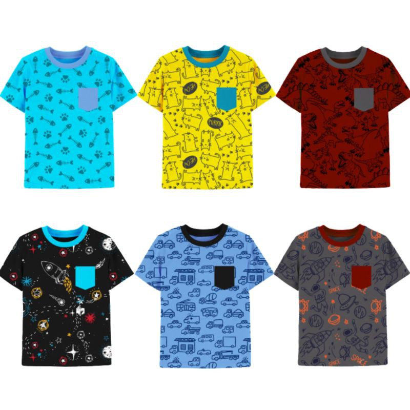 Baju Kaos Anak Laki laki Karakter Fullprint Teeskids