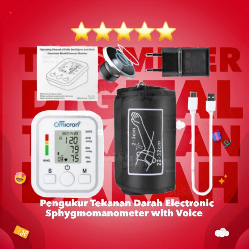 Original TENSIMETER Taff Omicron LCD DIGITAL B869 dengan adaptor dan kabel USB PORT PENGUKUR TEKANAN