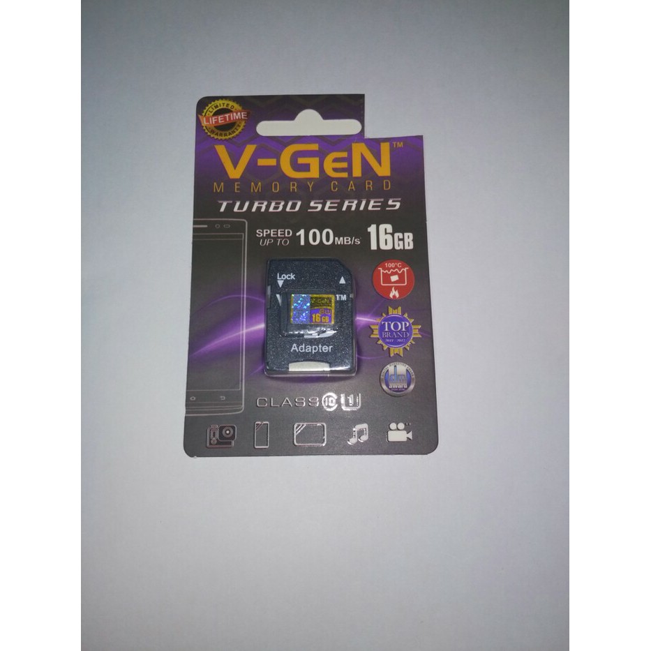 VGEN Micro SD 16GB V-GEN MicroSD Turbo Class 10 + Adaptor V Gen