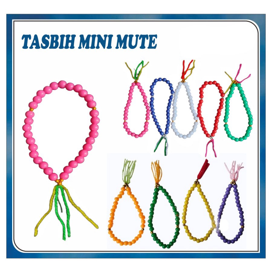 Tasbih Mutiara Mute Kecil 33 / Tasbih Mute Mini 33 Souvenir Tasbih