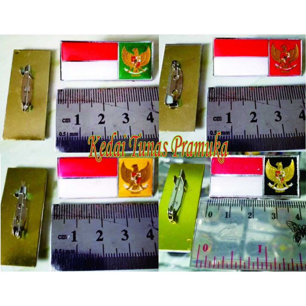 Pin Bros Bendera Merah Putih Garuda Emblem Logo Bendera Merah Putih Garuda Paskibra Ospek