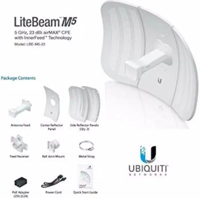 Ubiquity Litebeam M5 / Ubiquiti LiteBeam M5-23 23DBI UBNT LBE-M5-23 Ubiquity LBE M5 23