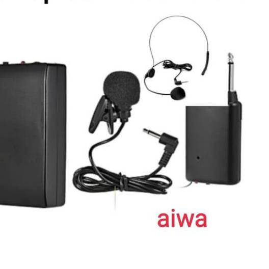 ✾ Mic jepit wireless clip on / microphone wireless ceramah pidato / mic microfon jepit dibaju aiwa ◘