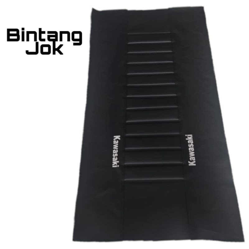 sarung jok bungkus jok kulit jok motor KLX variasi press timbul