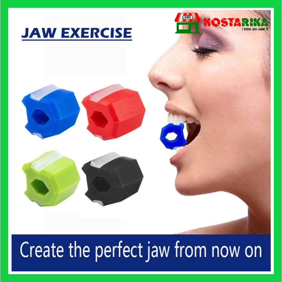 Jawline Excercise Pelatih Kunyah Otot Rahang Fitness Ball Facial Toner Biru Membentuk Rahang Proposional