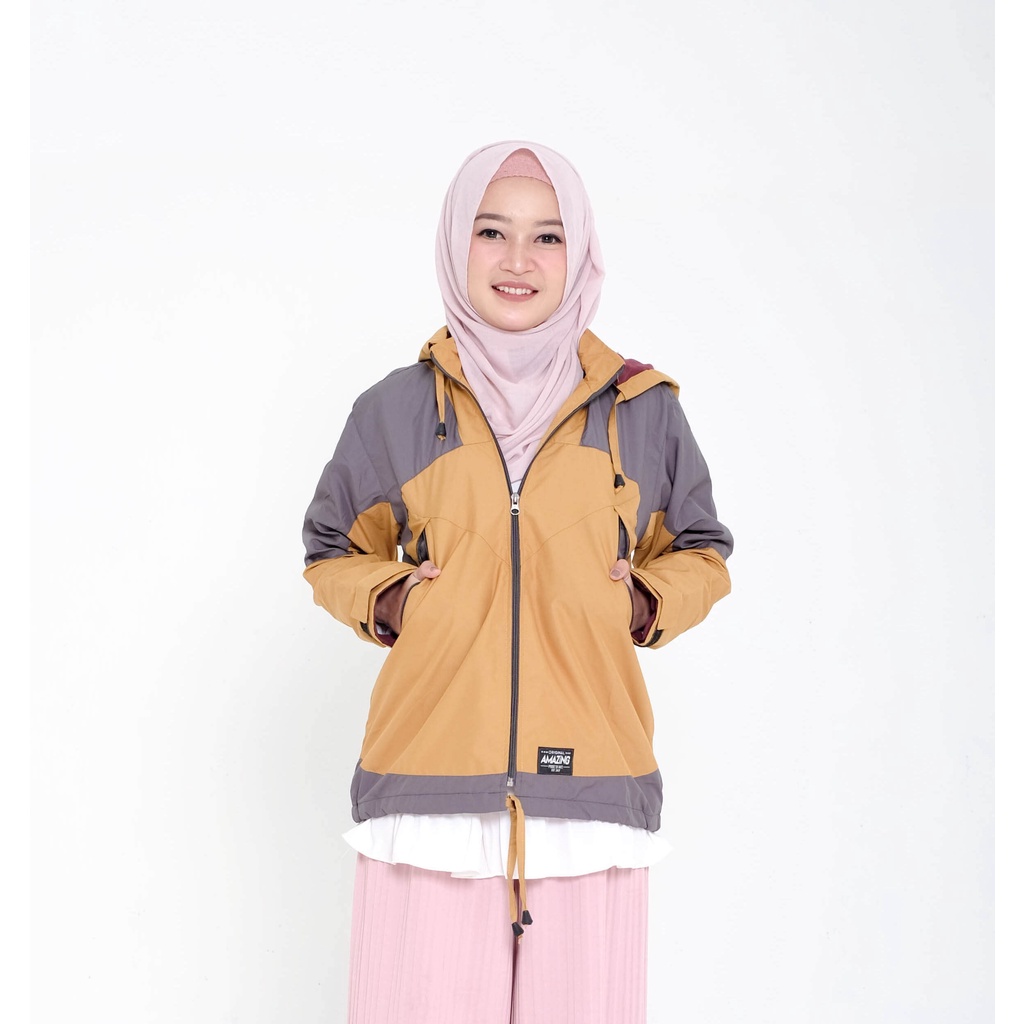 JAKET OUTDOOR WATERPROOF / JAKET ANTI ANGIN UNISEX ADV KUNING