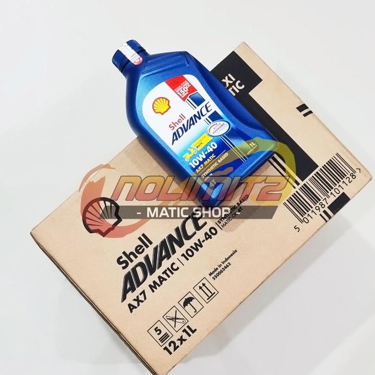 Oli Shell Advance Ax7 10W-40 1L Matic Scooter Nmax Aerox 155 Xmax Pcx Adv Forza