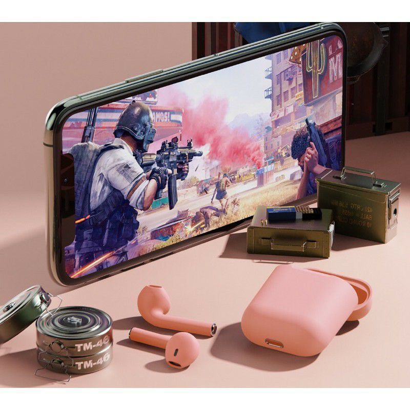 headset bluetooth tws i12 macaron wireless promo cod hockyshop92-1