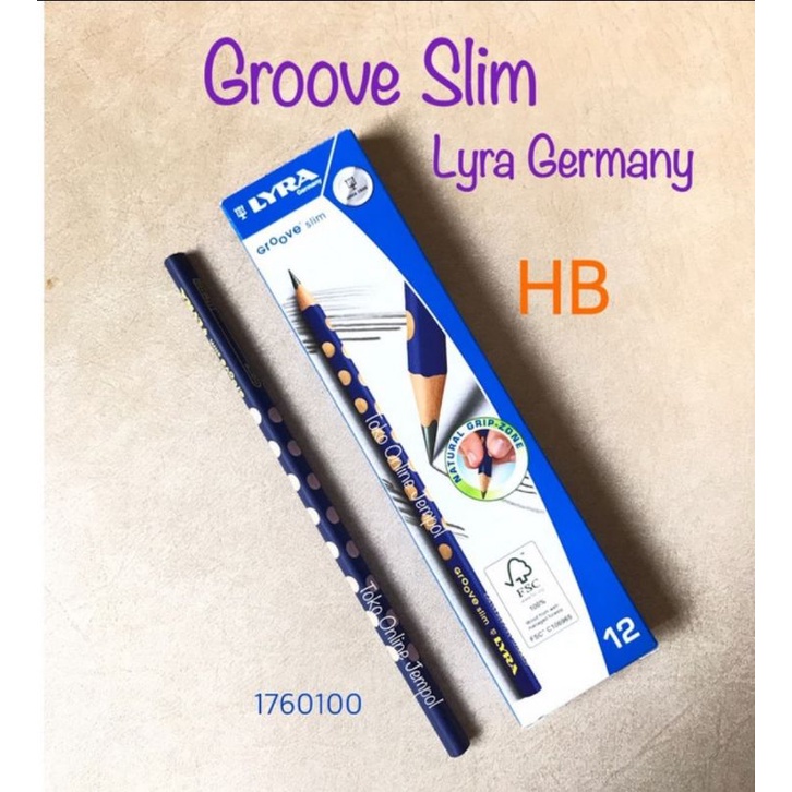 

Pensil Tulis Anak Segitiga HB Slim Pencil Lyra Groove Triangular Slim-pc