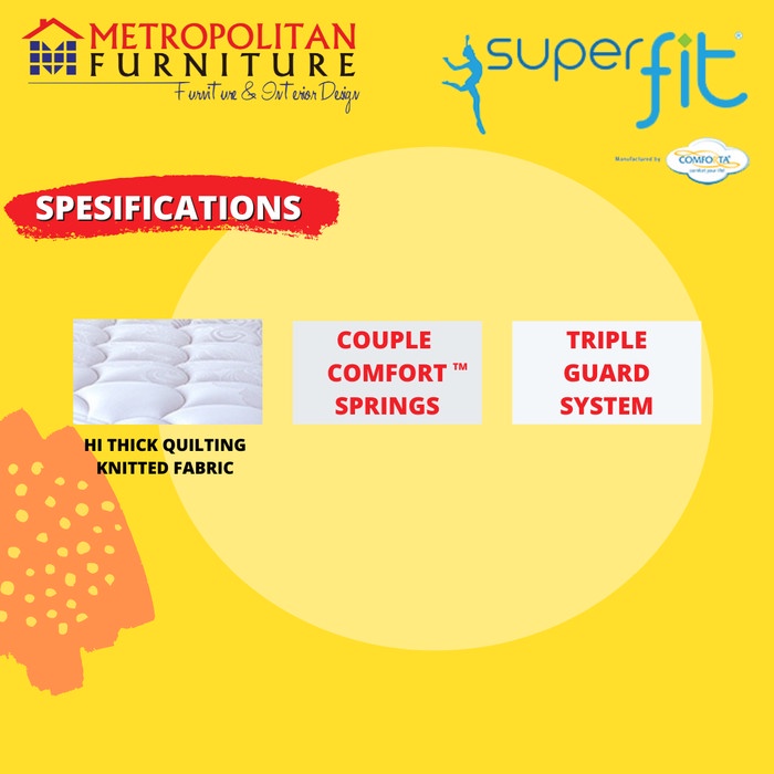 Kasur Springbed Comforta SuperFit Neo Silver Hanya Kasur