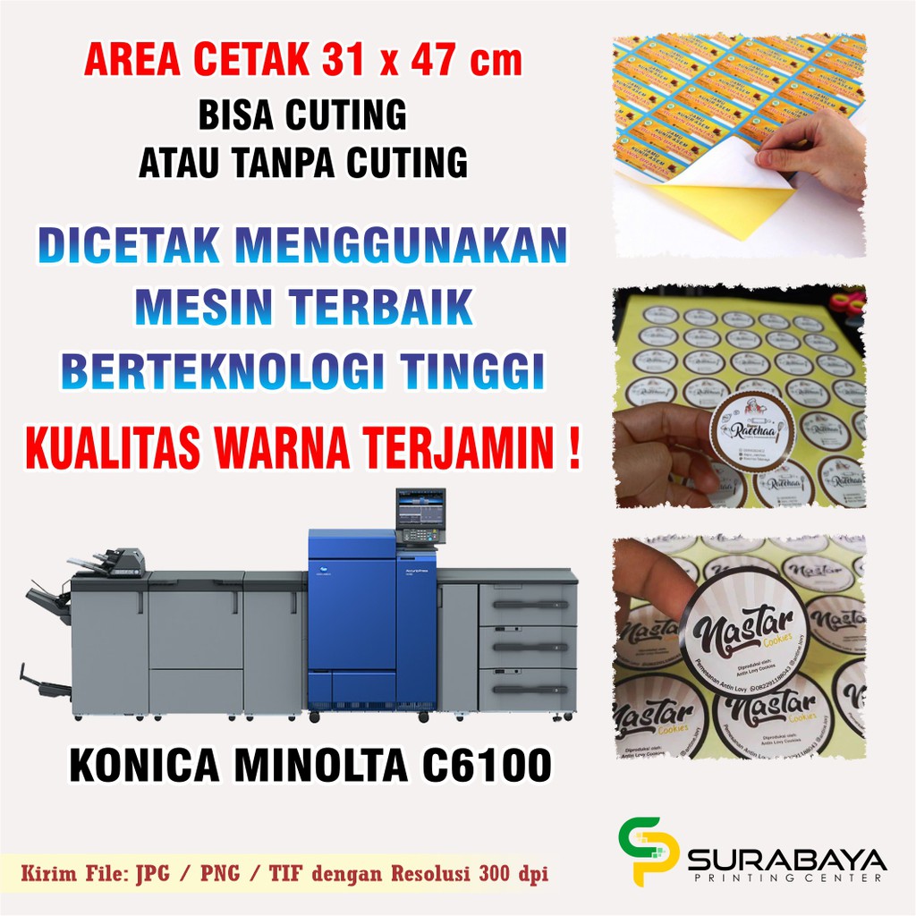 CETAK STIKER A3+ BONTAX / CHROMO + CUTTING TERMURAHHH BERKUALITAS-3