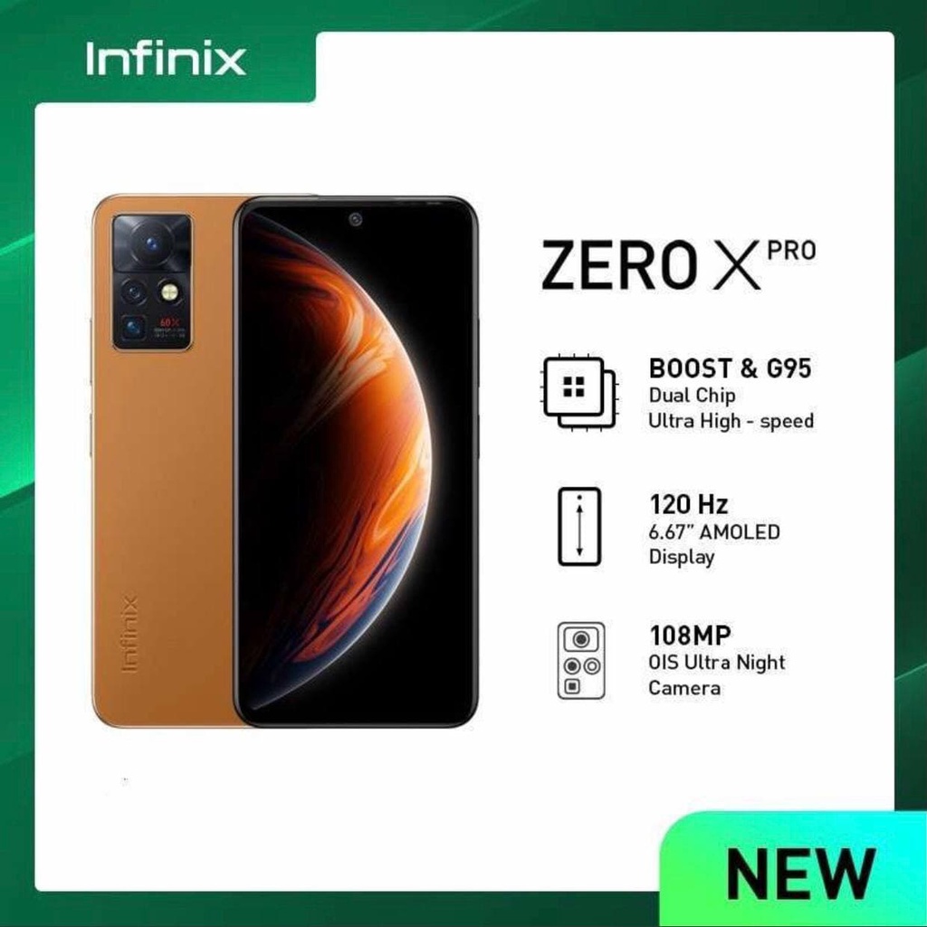 Infinix Zero X Pro [8GB+256GB] MediaTek Helio G95 - 108MP Triple Camera - 6.67