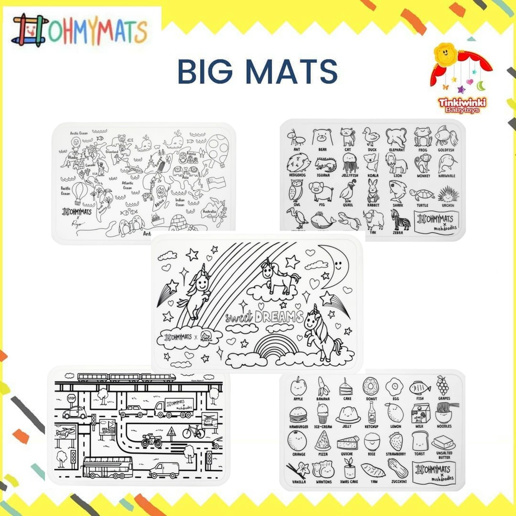 Oh My Mats Big / Large Reusable Colouring Mats