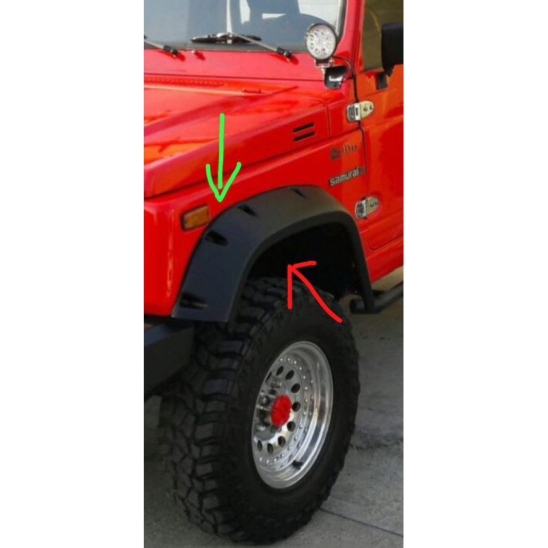 over fender jimny katana model jk wrangler baut L lebar 15cm