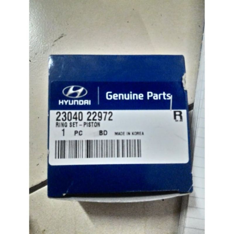 Ring piston SET Hyundai Getz 1300cc OS 0.50 ring seher Original Hyundai