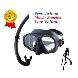 Kacamata Masker Freedive Spearfishing Set Mask Low Volume dan Snorkel Low Profile Mirip Deepgear
