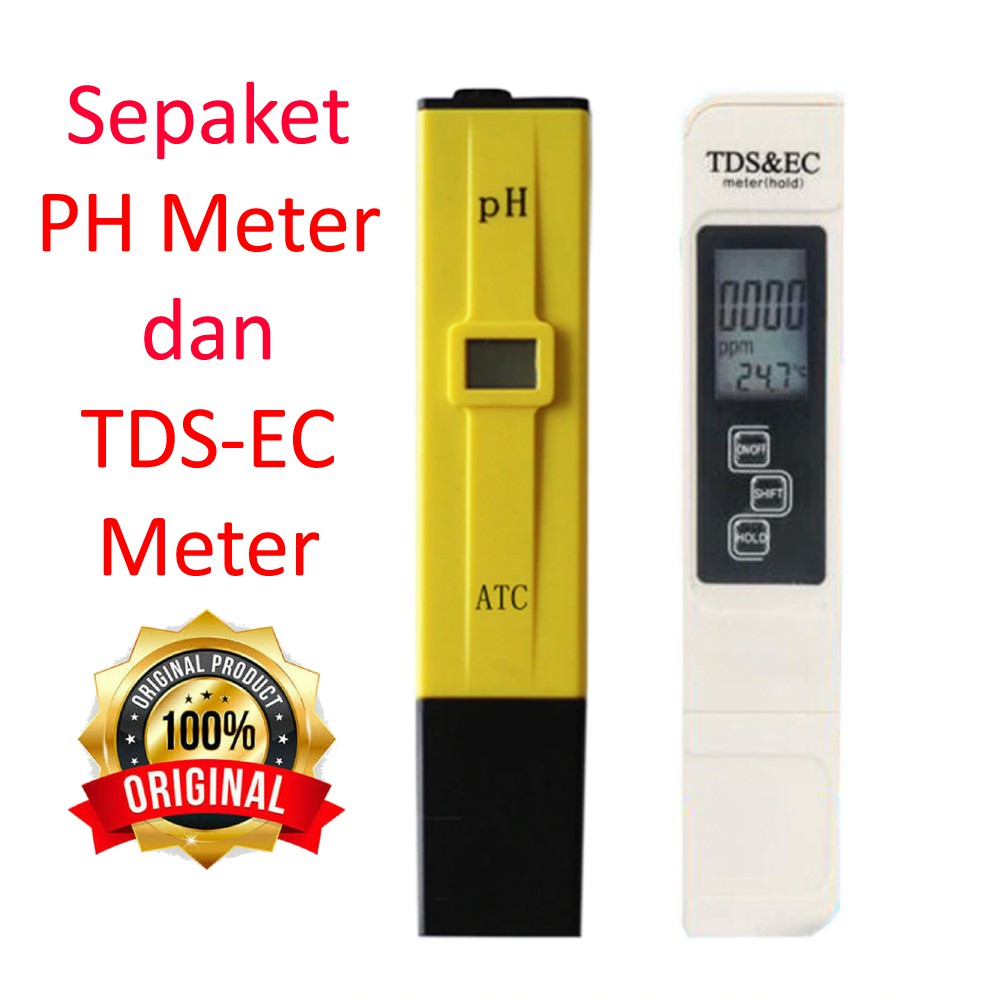 Paket PH dan TDS meter, Paket PH dan EC Meter, TDS-3 dan TDS EC Meter hidroponik, PH meter air