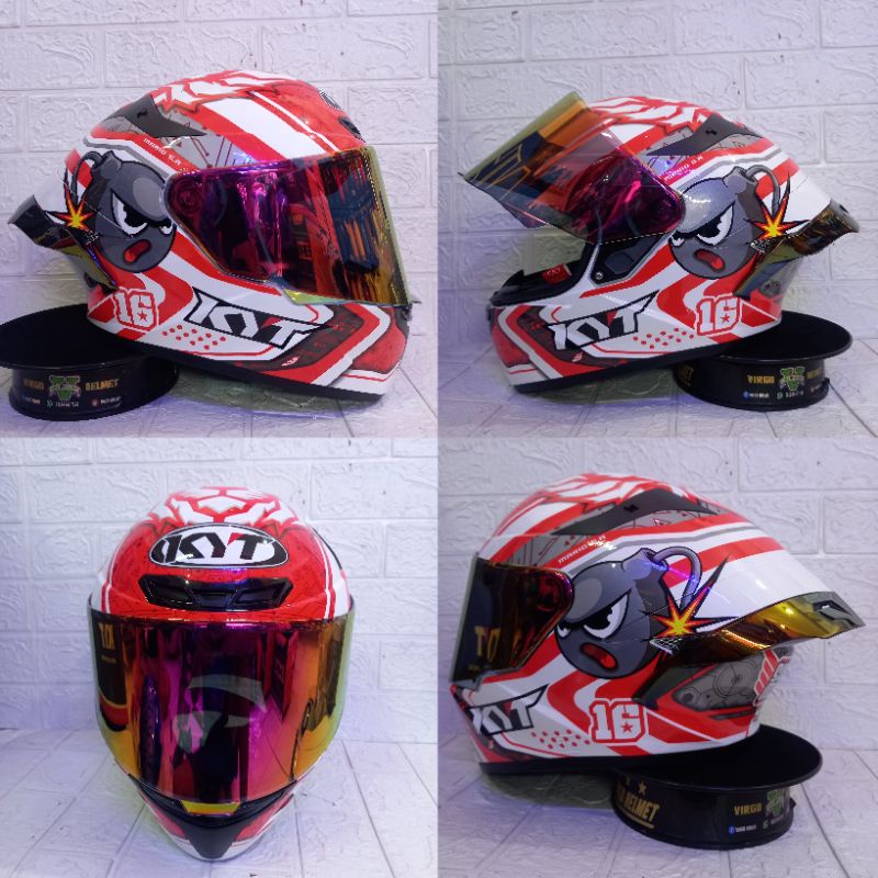 HELM KYT TT COURSE MOTIF MARIO REPLIKA PAKET GANTENG