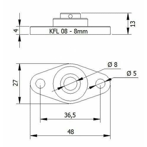 Bracket Bearing KFL08 Pillow Block Bearing 8mm CNC Parts