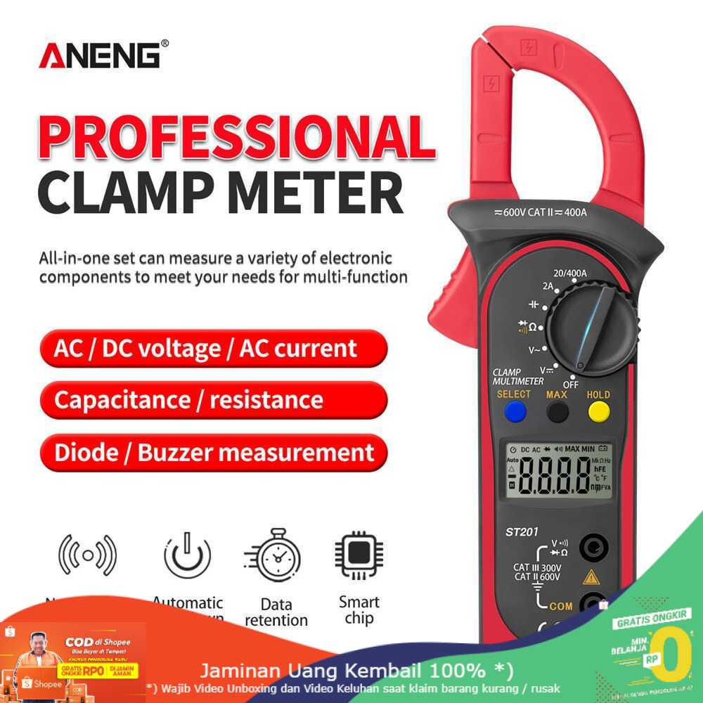 (BISA COD) RVOSTR ANENG Digital Multimeter Voltage Tester Clamp - ST201