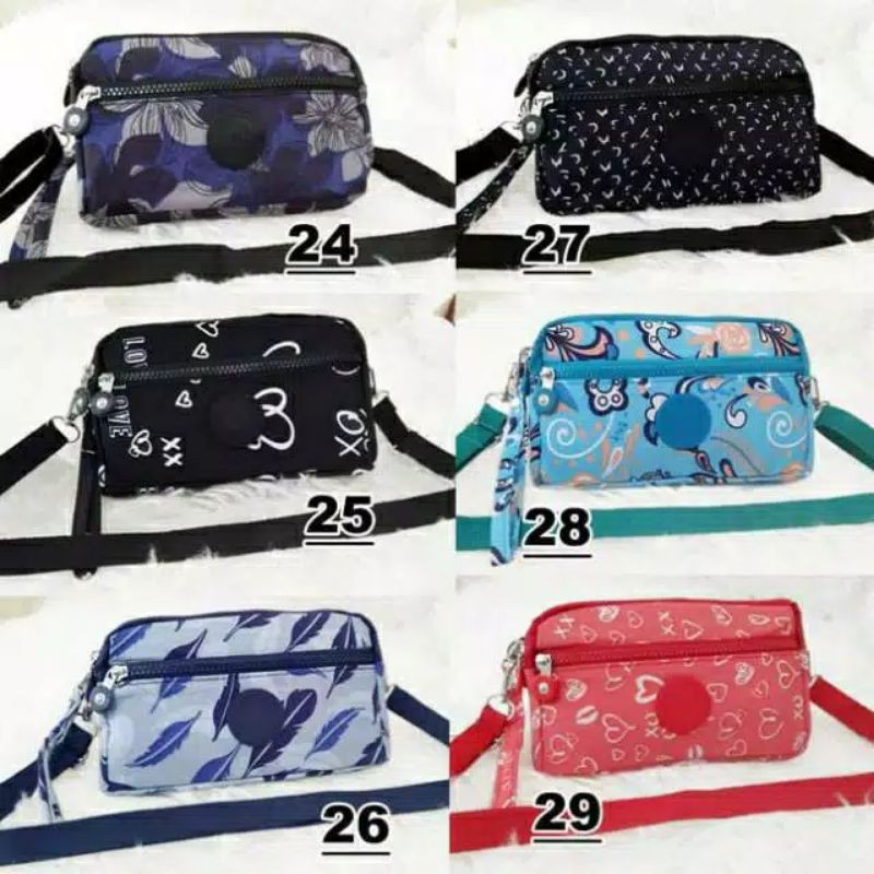 Dompet Kipling 4 Sleting + Tali Panjang