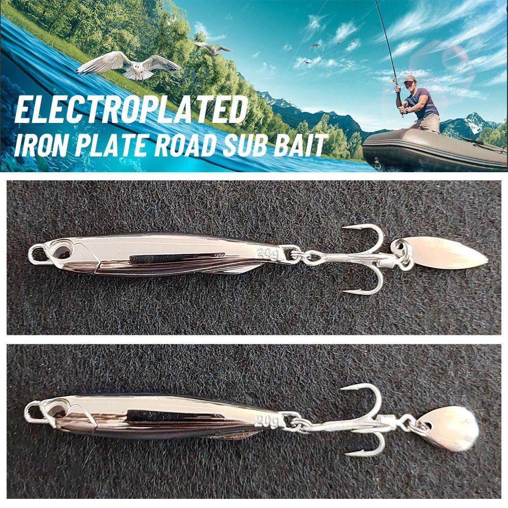 Preva 2pcs Electroplate Metal Fishing Ikan Kecil Panas 15g 20G 30G Memimpin Casting