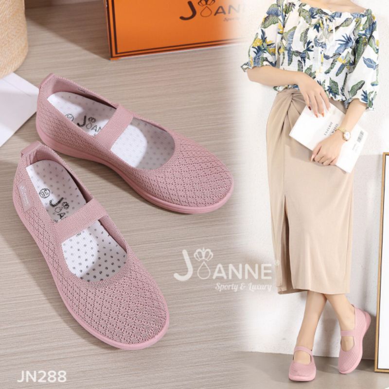 [Joanne] Sepatu Flyknit Flat Shoes Import Jn288 Terlaris