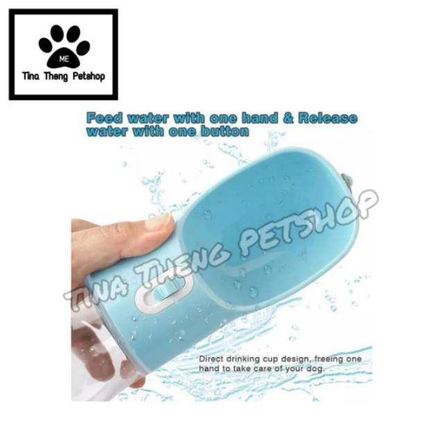 Botol Minum Makan Anjing Kucing 2 in 1 Lock System