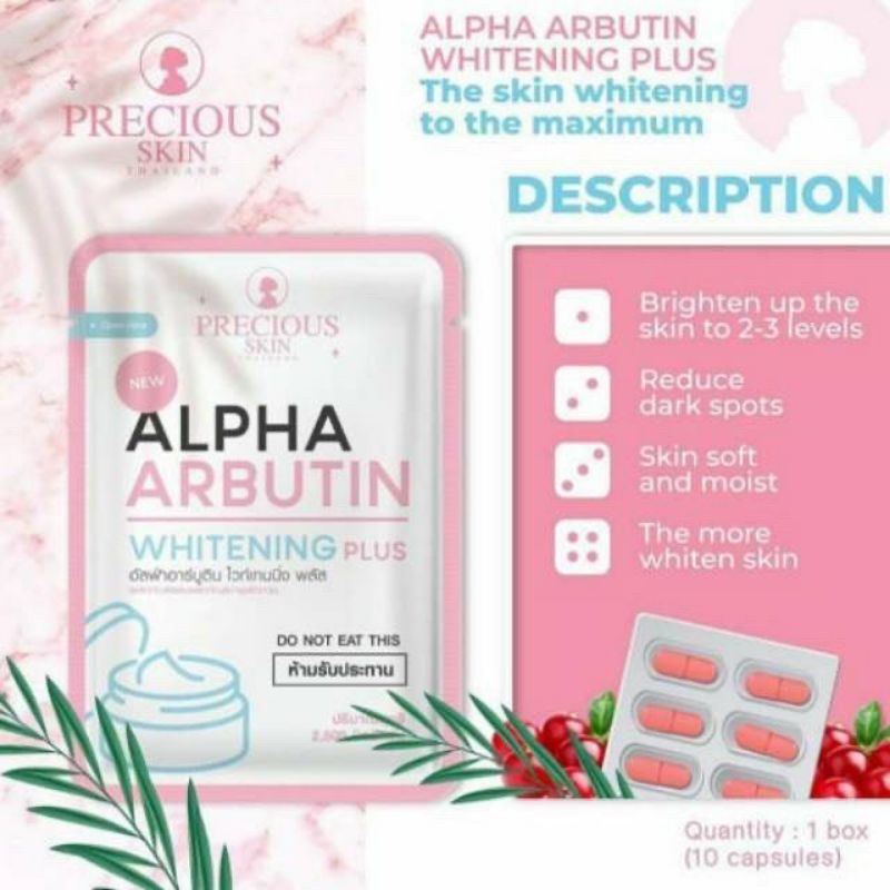 [COD] Bubuk Kapsul Kollagen Lotion UV Menjaga Kesegaran Kulit &amp; Memutihkan Kulit dalam 10 Hari - Alpha Arbutin Whitening Powder