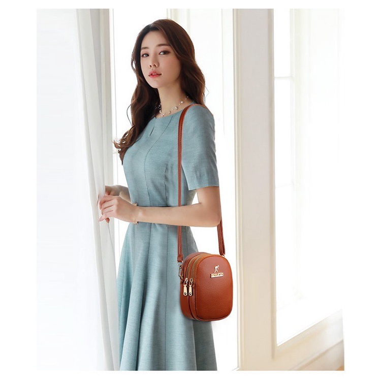 TAS BAHU SELEMPANG IMPOR 8005 KULIT SINTETIS LEMBUT BUCKET BAG