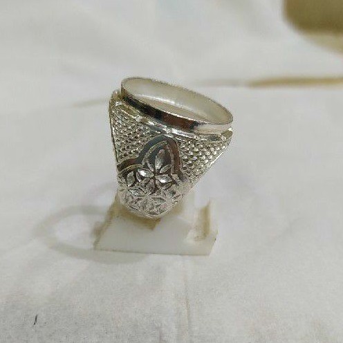 CINCIN EMBAN RING PERAK ASLI HANDMADE MODEL UKIR IRAN BATU PERMATA KURUNG