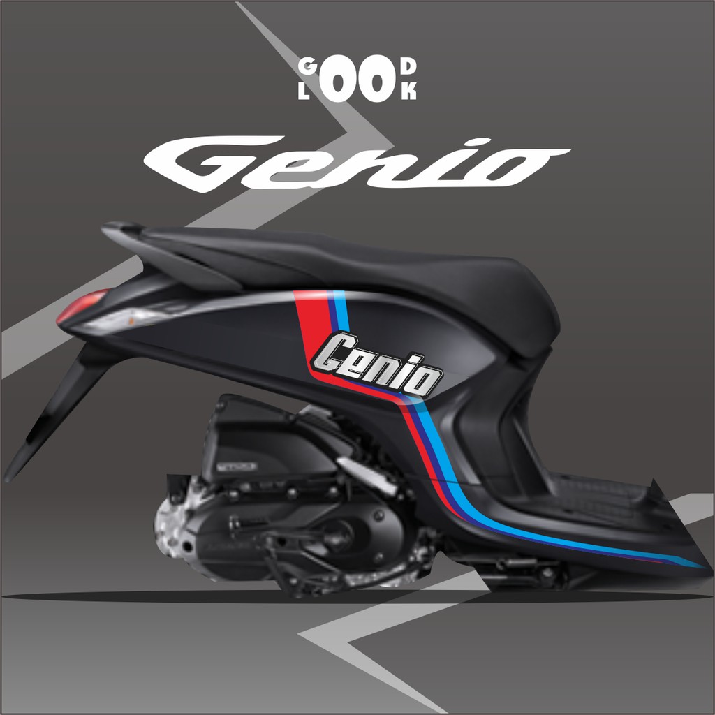 STRIPING STIKER LIS STRIPE HONDA GENIO M1 RETRO CAFE RACER BMW
