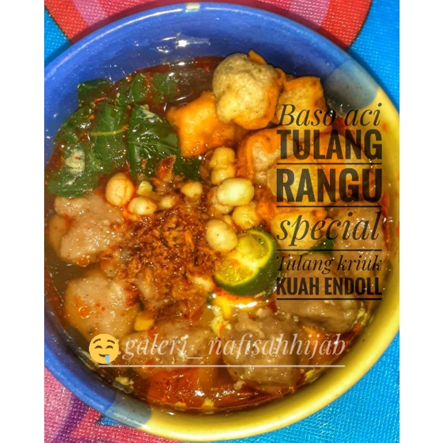 

Bacirang Baso aci tulang rangu cirawang khas garut kriuk endol