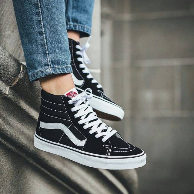 Vans sk8 Hi с джинсами оверсайз