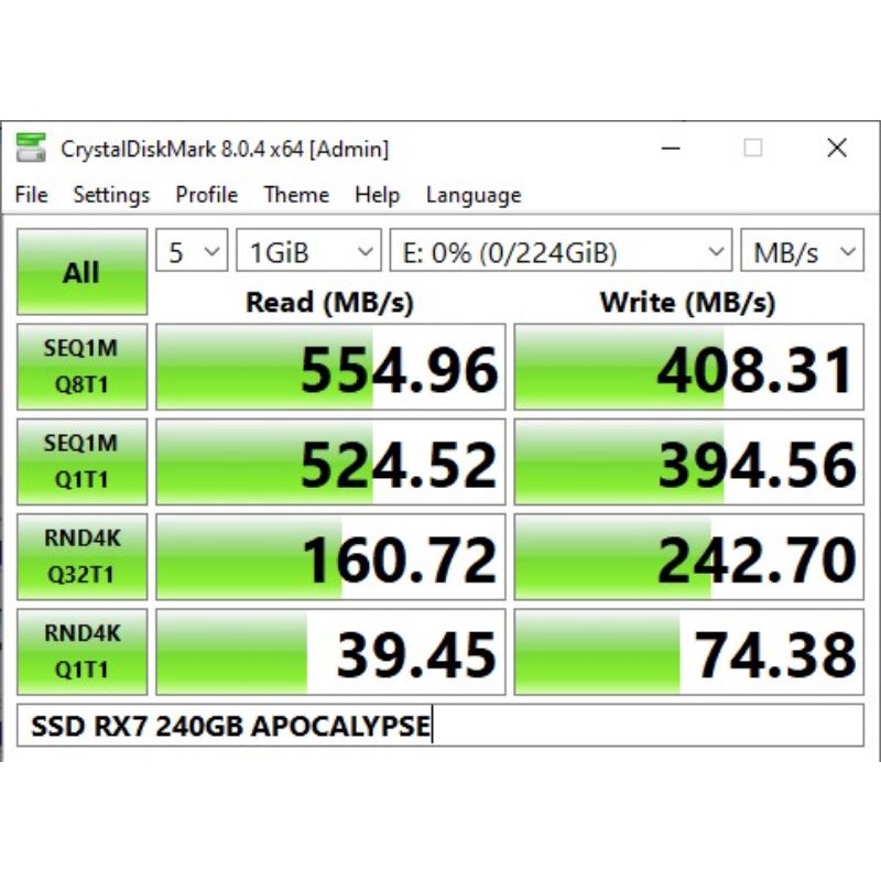 SSD RX7 240GB GARANSI RESMI 3TH