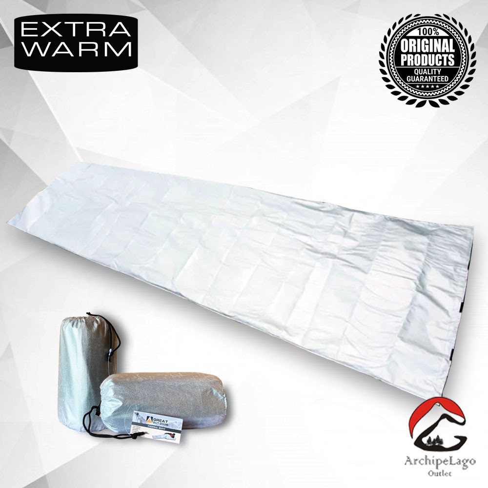 Thermal Bivvy Great Outdoor Selimut Darurat Emergency Blanket Ultralight Sleeping Bag Liner Shopee Indonesia