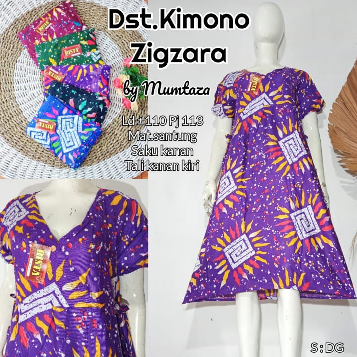 Daster Kimono Rempel Panjang, Daster Solo, Daster Batik Solo, Daster Kencana Ungu