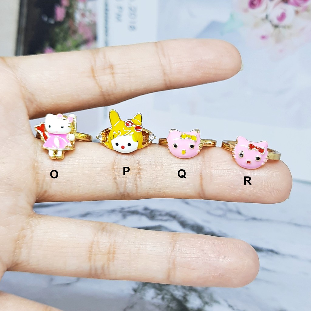 Cincin Anak Xuping HK Kitty Kucing Strawberry Lapis Emas - BR317