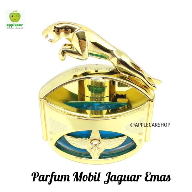 Parfum Hiasan Dashboard Mobil Jaguar Emas Biru