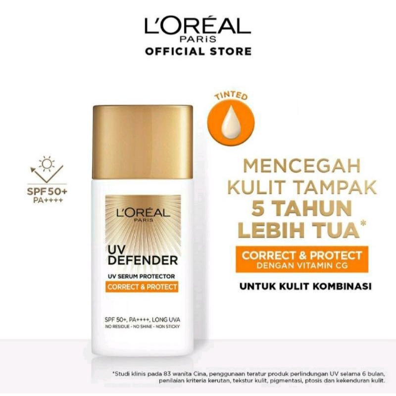 LOREAL UV Defender Matte &amp; Fresh / Bright &amp; Clear / Sunscreen 15ml /50ml