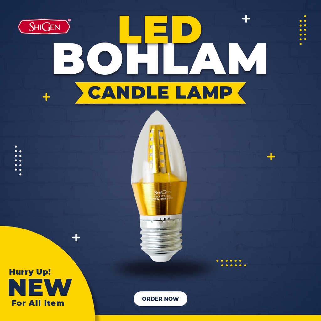 CANDLE LAMP 4W WARMWHITE SHIGEN
