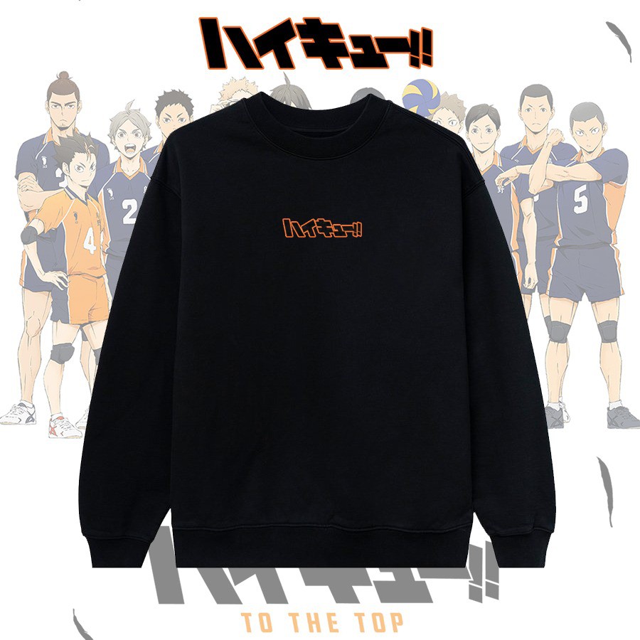 Jaket Haikyuu Crewneck Karasuno Sweater Hoodie Terbaru Terlaris