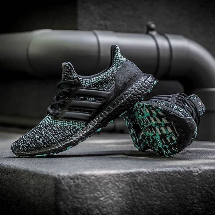 ultra boost black true green