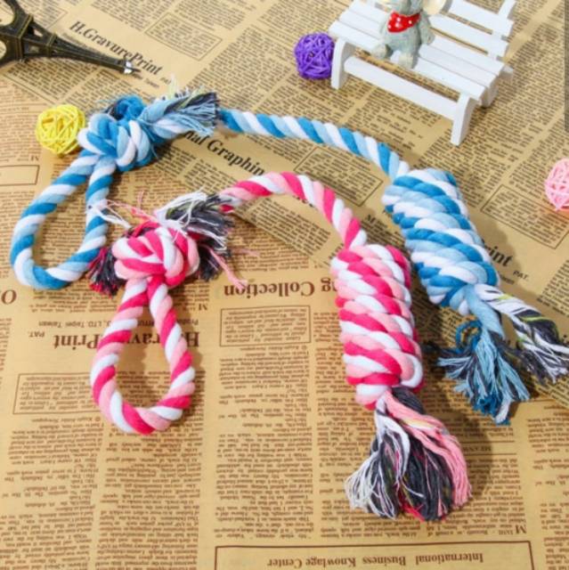 Mainan Gigit Anjing &quot;COTTON CHEW KNOT ROPE&quot; Cotton Rope Balls Toys