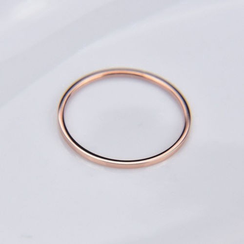 【COD Tangding】แหวนเหล็กเรียบง่ายแหวนธรรมดาแหวน rose gold