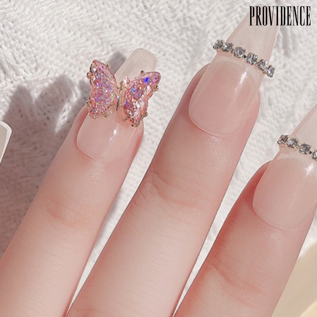 Berlian Imitasi Butterfly 3d Bahan Alloy Untuk Dekorasi Nail Art